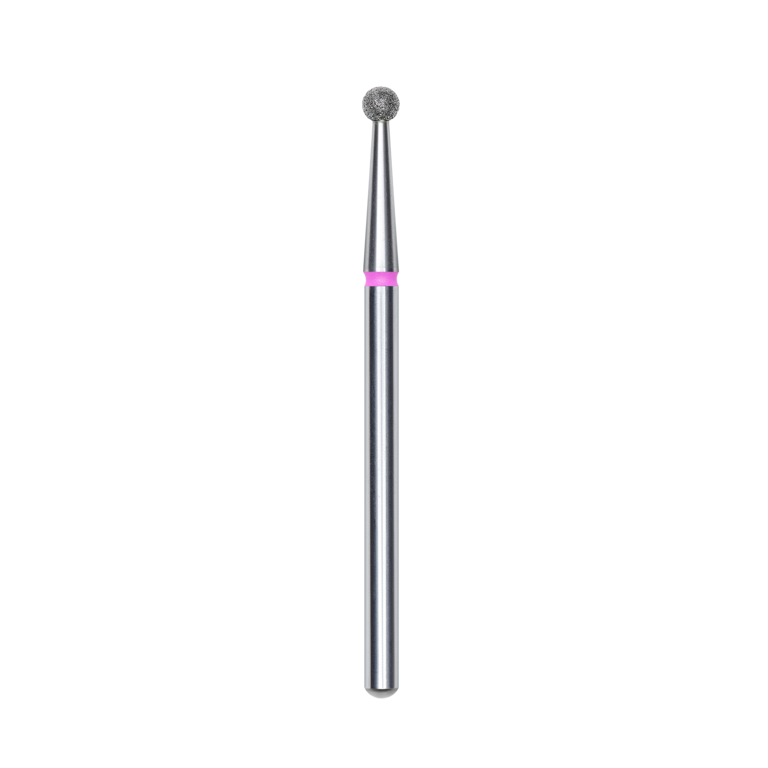 Diamond nail drill bit, “ball”, red, head diameter 2.5 mm